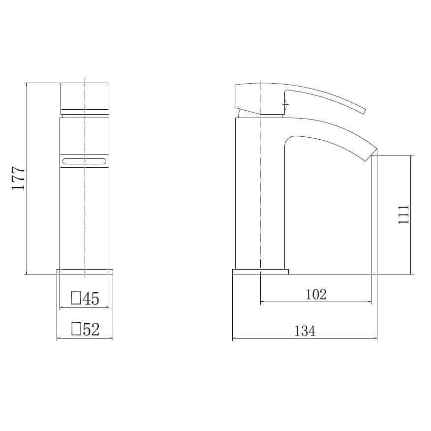 Trace Mono Basin Mixer Tap with Waste - 3 Colours
