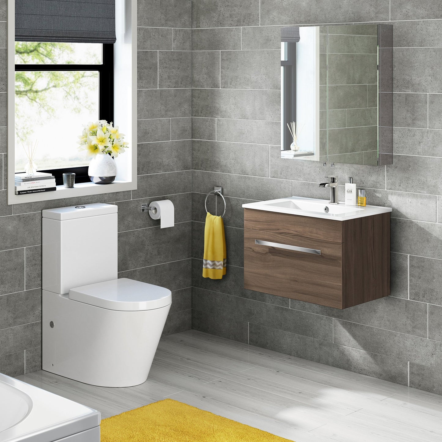 Delphi 670 x 600mm Stainless Steel Bathroom Mirror Cabinet Double Door