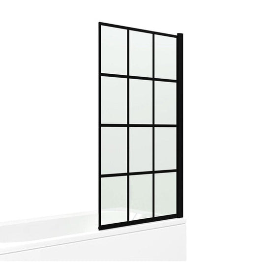 Boxa Black Crittall Bath Screen 1400x800mm