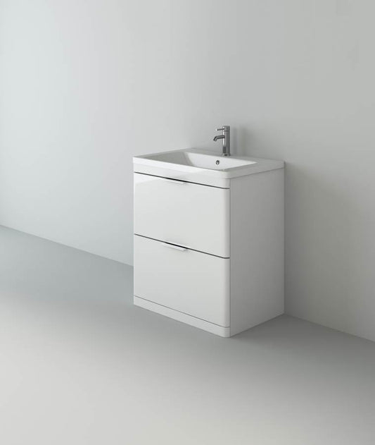 Comet 750 Waterproof Vanity with Ceramic Basin- White