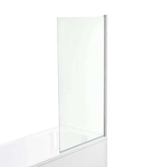 Prima Square Edge Straight Bath Screen - 1400 x 800mm - Chrome