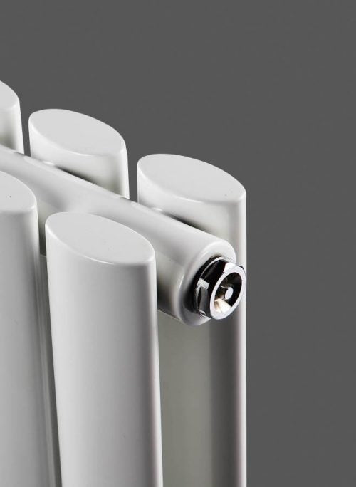 Princia Horizontal Double Oval Panel Radiator Matt White - 6 Sizes