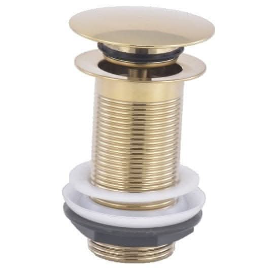 Ideal Full Dome Waste Unslotted - Brushed Brass