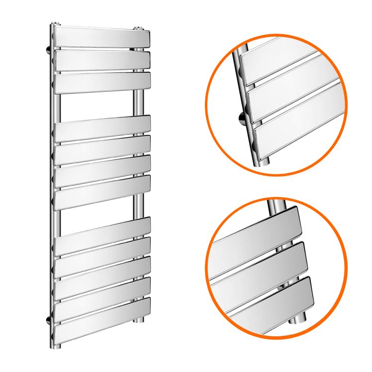 Lambeth Chrome Designer Flat Panel Heated Towel Rail Radiator - 2 Sizes
