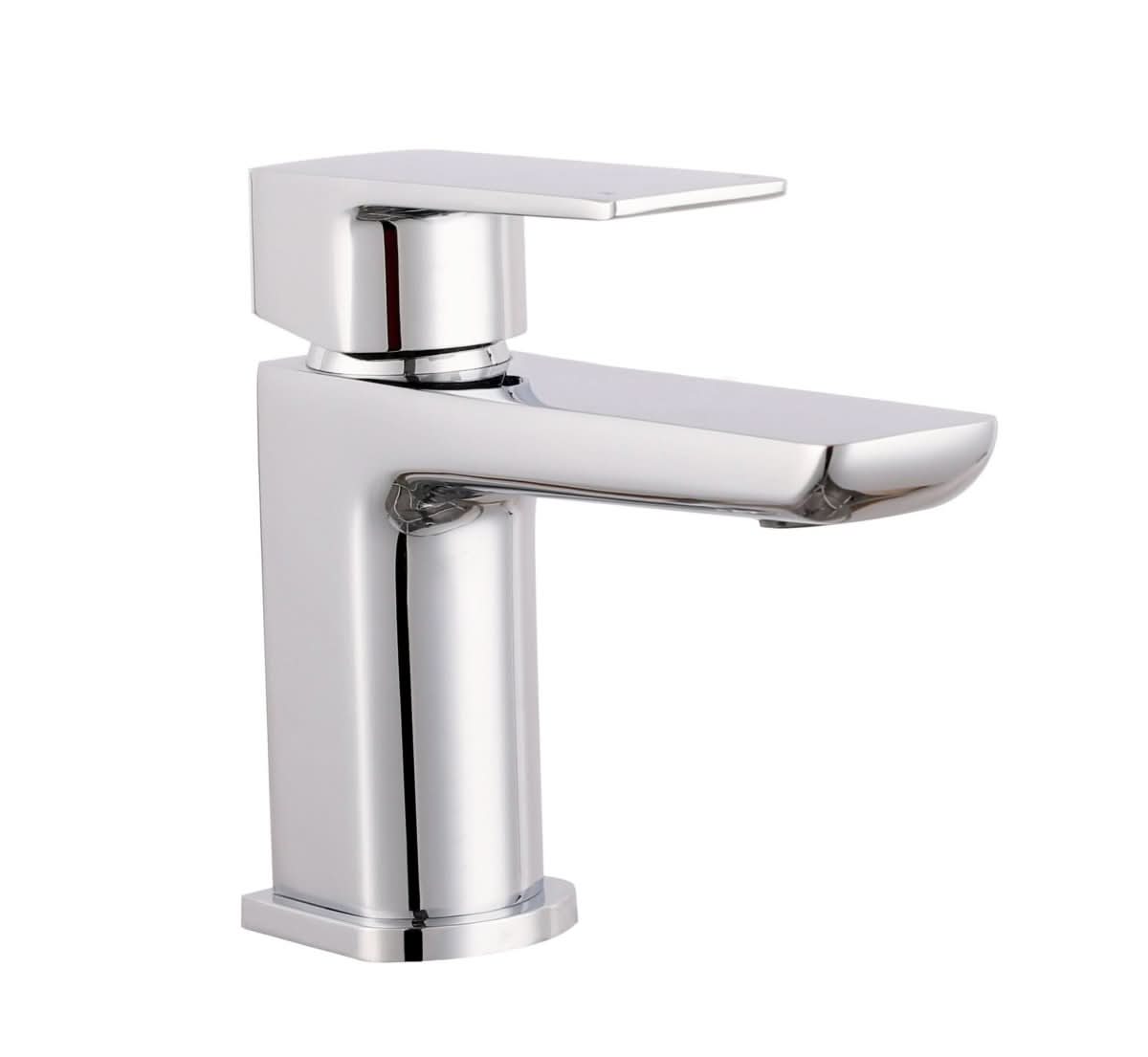 Lunar Soft Square Mono Basin Mixer Tap with Waste - 3 Colours