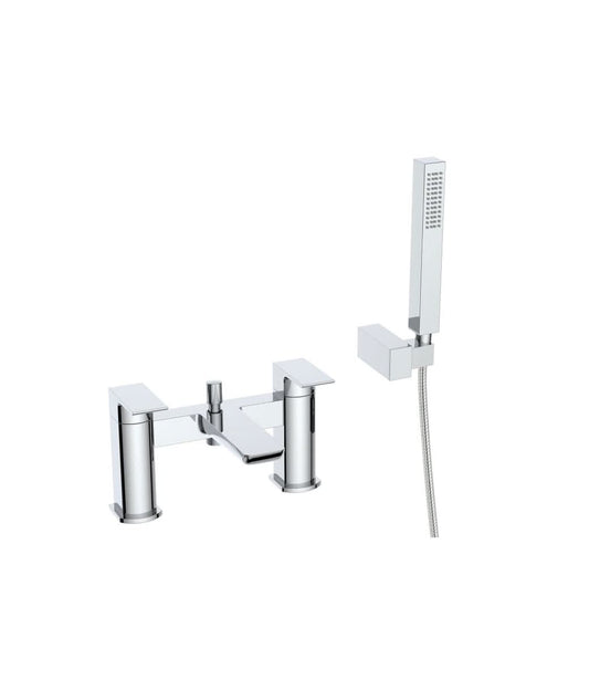 Lunar Soft Square Bath Shower Mixer Tap with Kit - 3 Colours