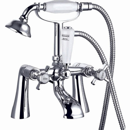Regency Traditional Bath Shower Mixer Tap with Kit - 3 Colours