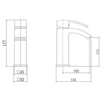 Trace Mono Basin Mixer Tap with Waste - 3 Colours