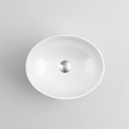 Vienna Oval Countertop Round Bowl Basin White 410x335x140mm