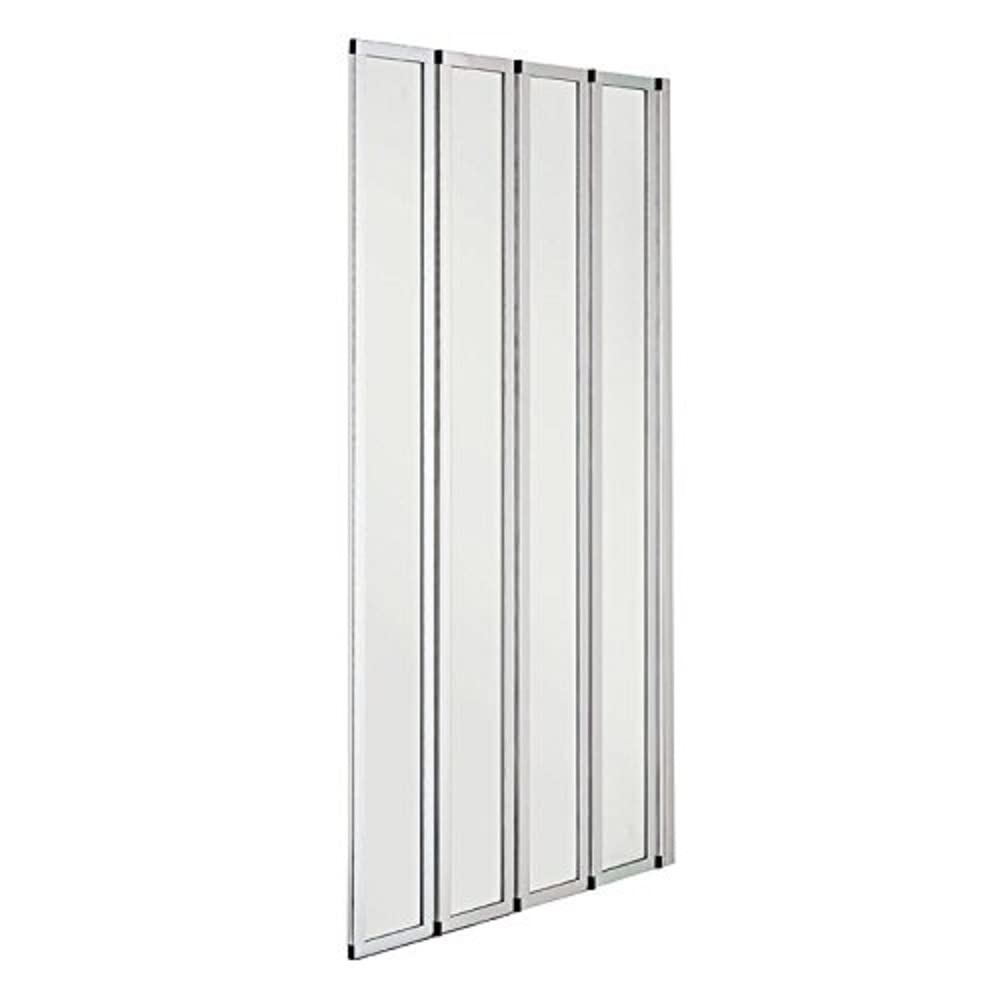 Compact 4-Fold Concertina Bath Screen - 1400x800mm - Chrome