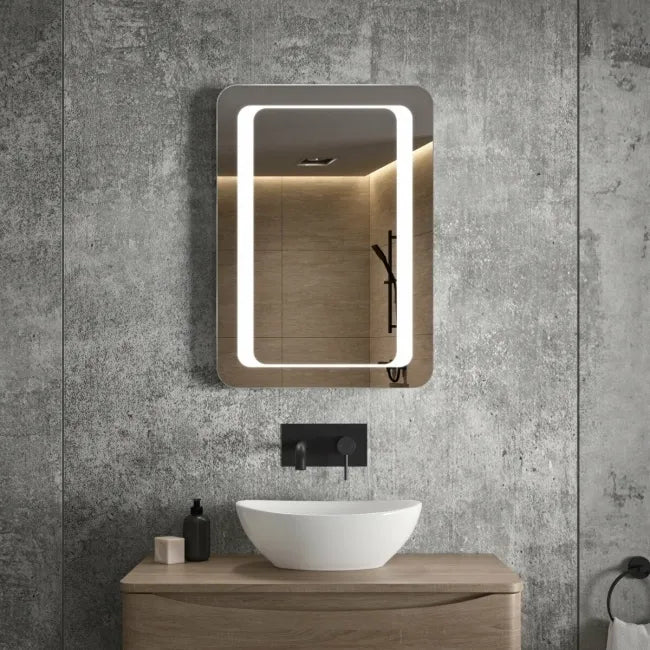 Pacific 500 x 700mm Illuminated Battery LED Mirror