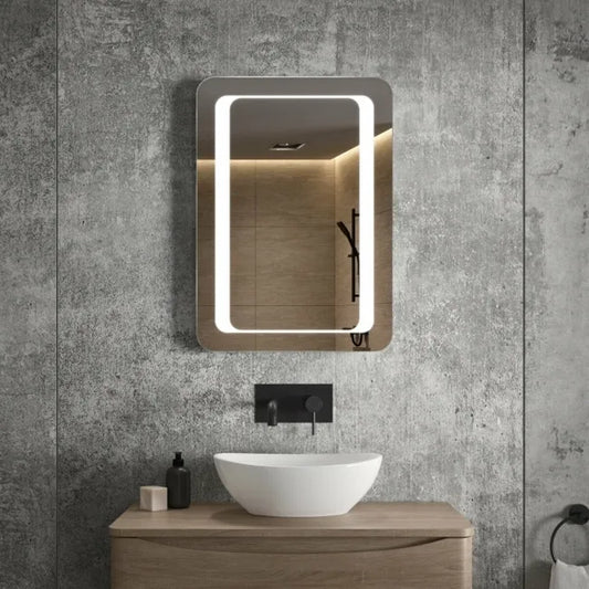 Pacific 500 x 700mm Illuminated Battery LED Mirror