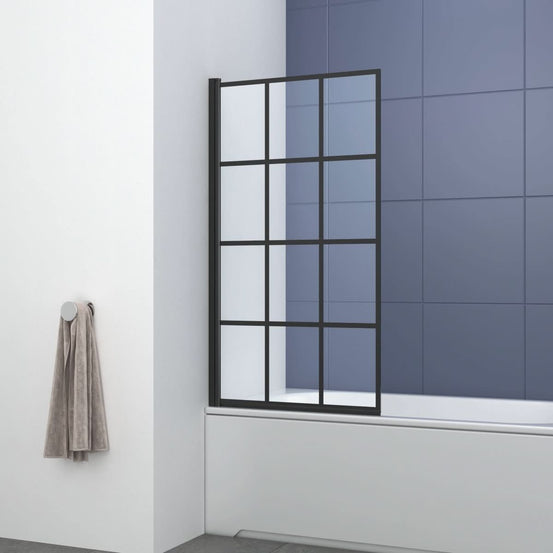 Boxa Black Crittall Bath Screen 1400x800mm