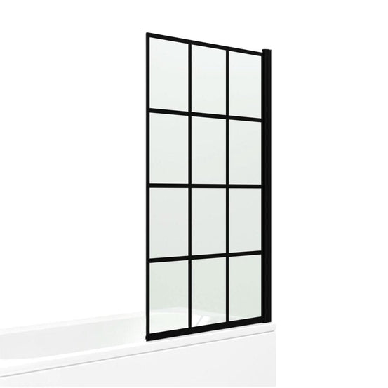 Boxa Black Crittall Bath Screen 1400x800mm