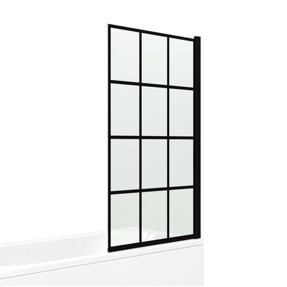 Boxa Black Crittall Bath Screen 1400x800mm
