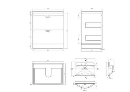 Apollo 700 FS Unit and Ceramic Basin White