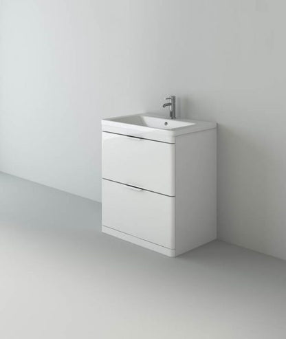 Comet 750 Waterproof Vanity with Ceramic Basin- White