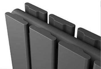 Belgravia Vertical Double Slim Flat Panel Radiator Matt Anthracite - 2 Sizes