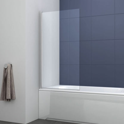 Prima Square Edge Straight Bath Screen - 1400 x 800mm - Chrome