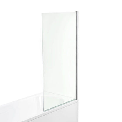 Prima Square Edge Straight Bath Screen - 1400 x 800mm - Chrome