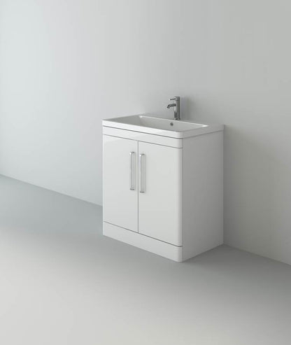 Orion 800 2 Door Floor Standing Vanity Unit With Basin - White