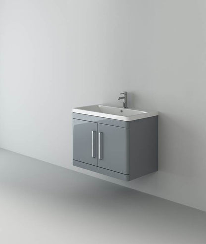 Orion 800 2 Door Floor Standing Vanity Unit With Basin - Light Grey