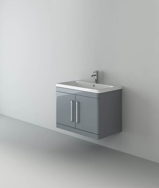 Orion 800 2 Door Floor Standing Vanity Unit With Basin - Light Grey