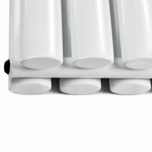 Princia Horizontal Double Oval Panel Radiator Matt White - 6  Sizes