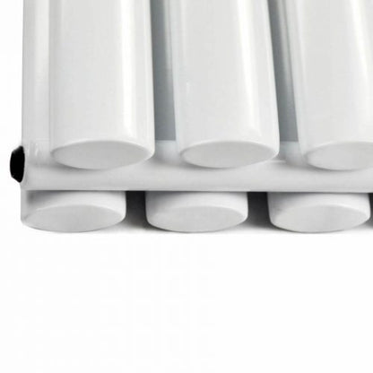 Princia Horizontal Double Oval Panel Radiator Matt White - 6  Sizes