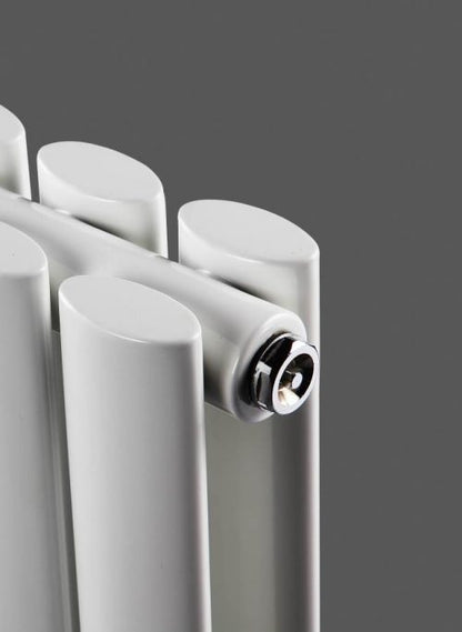 Princia Horizontal Double Oval Panel Radiator Matt White - 6  Sizes