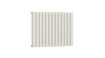 Princia Horizontal Double Oval Panel Radiator Matt White - 6  Sizes