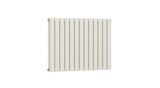 Princia Horizontal Double Oval Panel Radiator Matt White - 6  Sizes