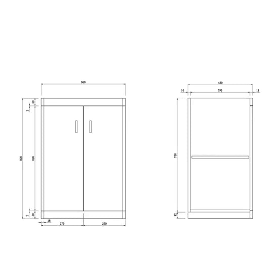 Solar 600mm Luxury Waterproof Vanity Unit Anthracite