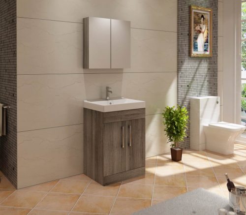 Star 500mm FS Unit and Ceramic Basin - Avola Grey
