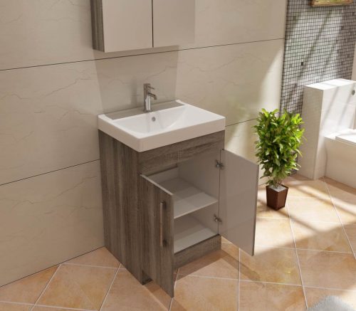 Star 500mm FS Unit and Ceramic Basin - Avola Grey
