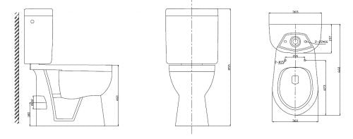 Livorno Comfort Heigh Pan, Cistern and PP S/C Seat (WC to Go)