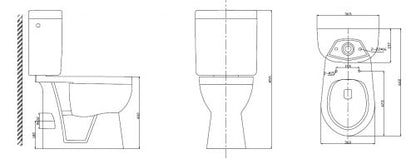 Livorno Comfort Heigh Pan, Cistern and PP S/C Seat (WC to Go)