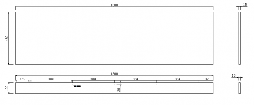1800mm Acubase Front Bath Panel 2 Pc White