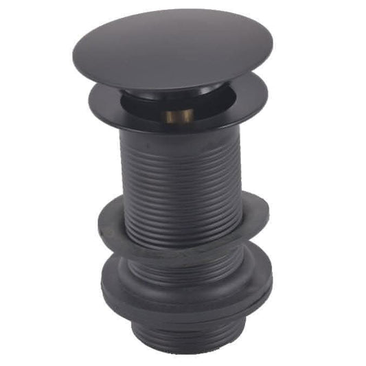 Ideal Full Dome Waste Unslotted - Matt Black