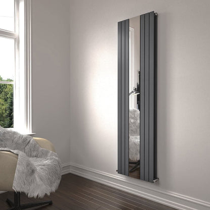 Regalia Vertical Double Flat Panel Mirror Radiator 1800mm x 500mm