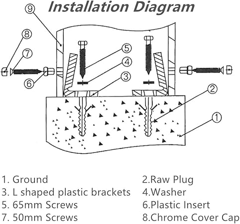Pan Floor Fixing Kit - L Type