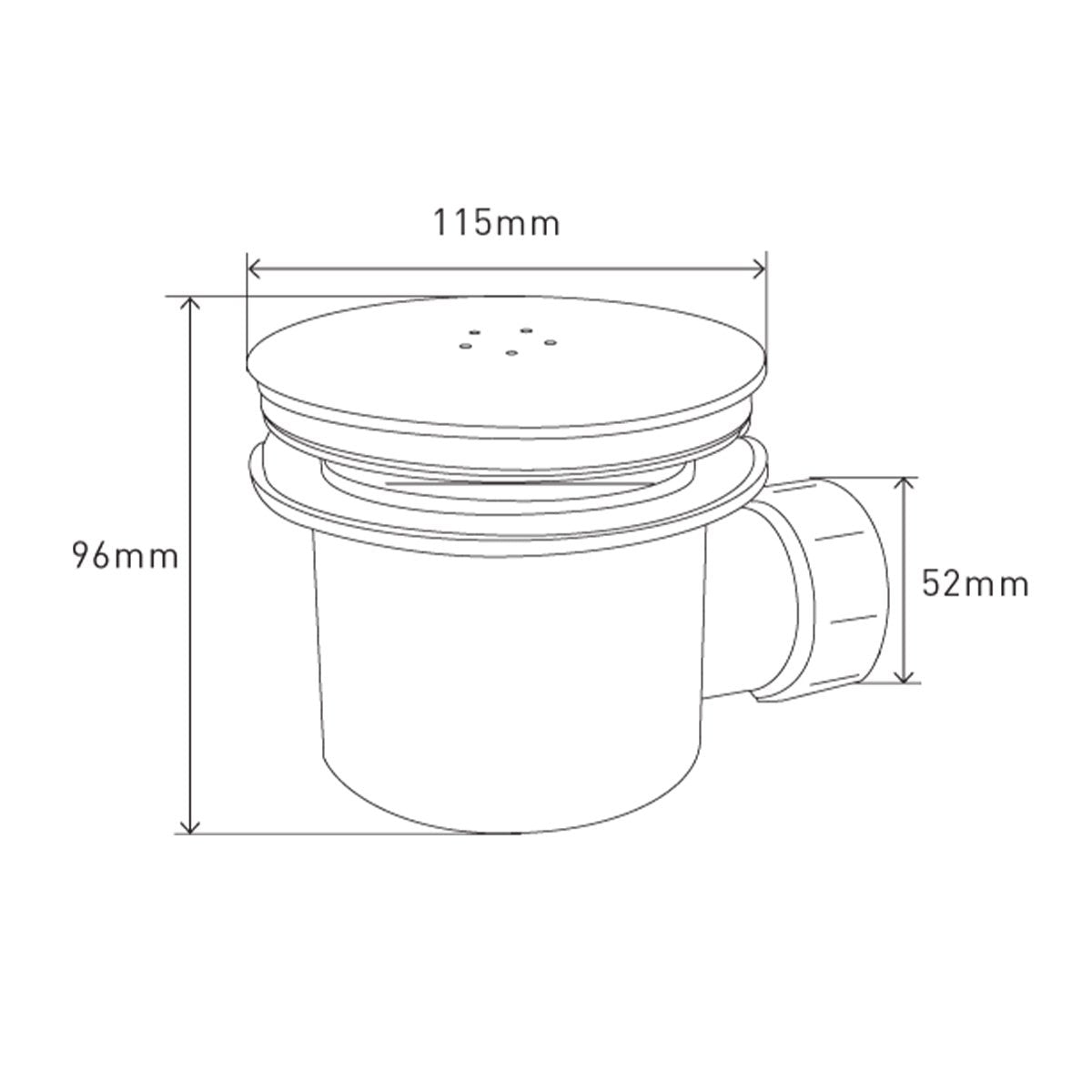 Ideal 90mm Hi Flow chrome Shower Tray Waste