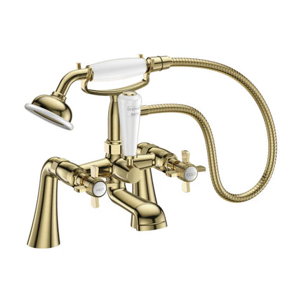 Regency Traditional Bath Shower Mixer Tap with Kit - 3 Colours