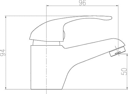 Eco Mono Basin Mixer c/w Waste (35mm)