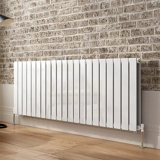 Belgravia Horizontal Double Slim Flat Panel Radiator Matt White - 5 Sizes