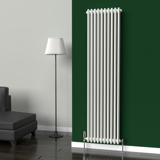 Helena Vertical White Three Column Radiator - 3 Sizes