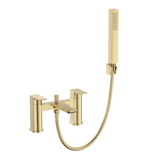 Lunar Soft Square Bath Shower Mixer Tap with Kit - 3 Colours