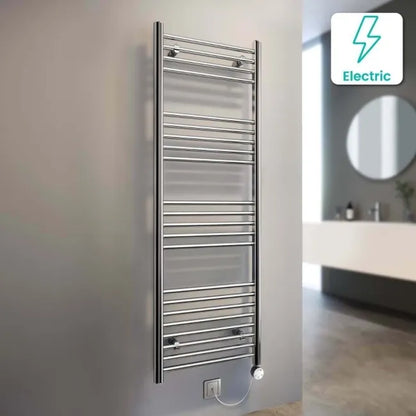 Brixton Straight Heated Towel Rail Chrome - 11 Sizes