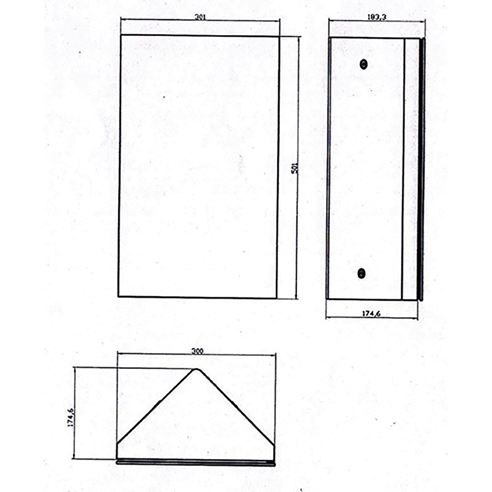Cornesia 300mm Stainless Steel Corner Mirror Cabinet