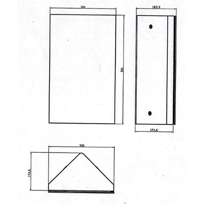 Cornesia 300mm Stainless Steel Corner Mirror Cabinet